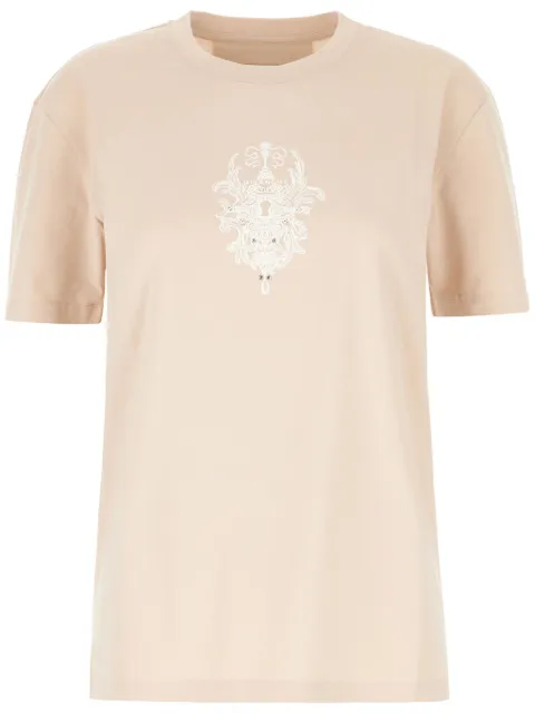 Givenchy logo-print cotton T-shirt Neutrals BW70EKP6VX