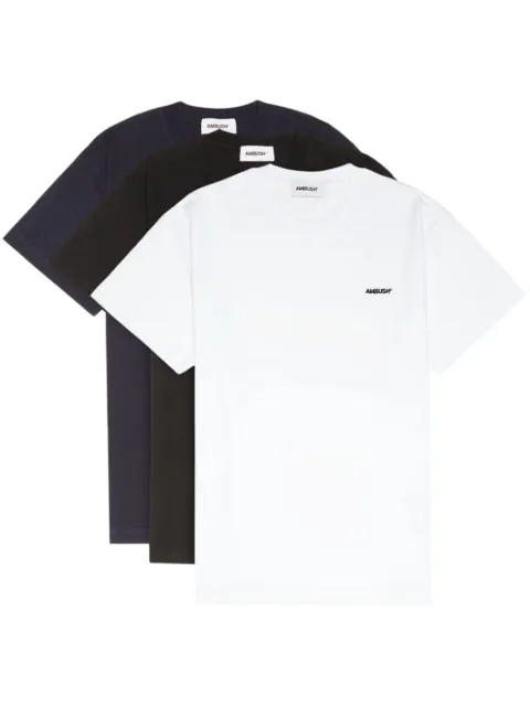 AMBUSH cotton T-shirts (pack of three) White BWAA04AS24JER001
