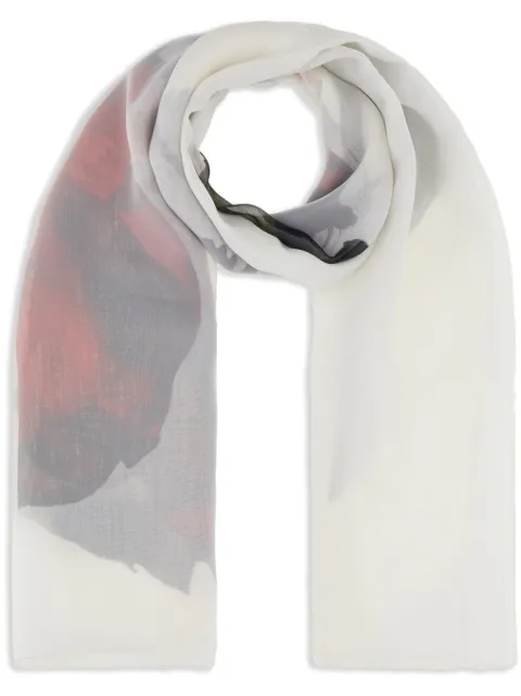 Alexander McQueen floral-print scarf White 7925273060Q