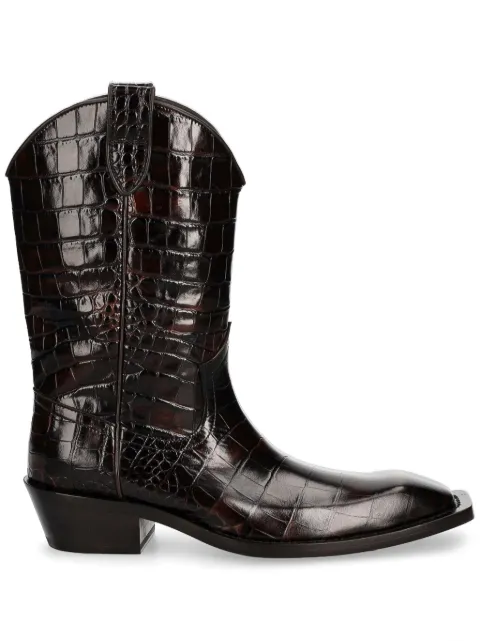 Martine Rose leather boots Brown 1061LE01710
