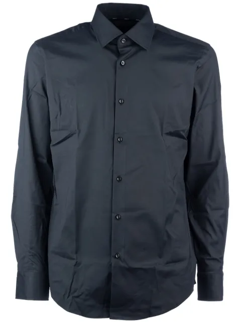 HUGO slim-cut twill shirt Black 50503356