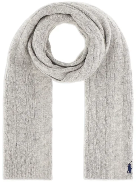 Polo Ralph Lauren cable-knit scarf Grey 455956296004