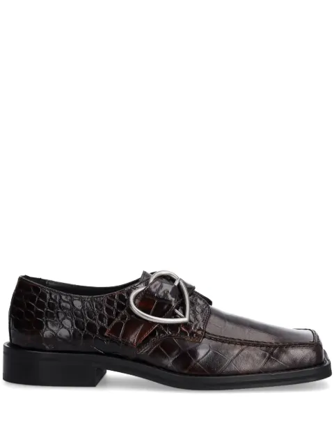 Martine Rose heart buckle loafers Brown 1055LE01710W