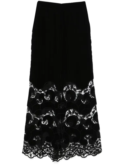 Elie Saab velvet trousers Black P0072NF24VLE01