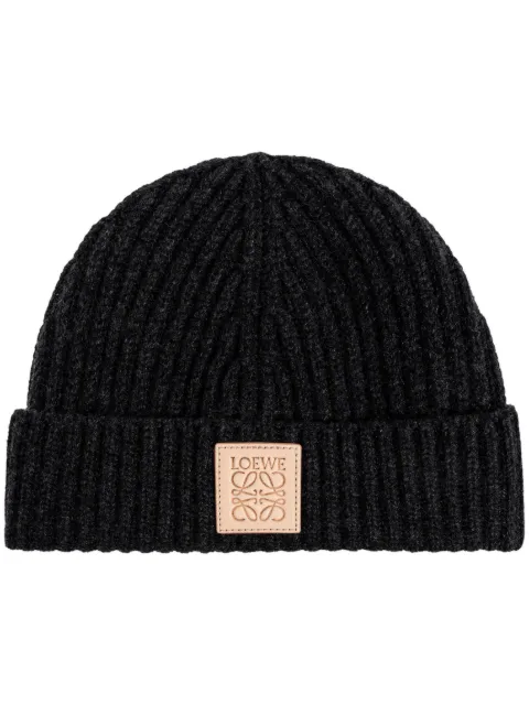 LOEWE cashmere beanie hat Black KSA9OT1X01
