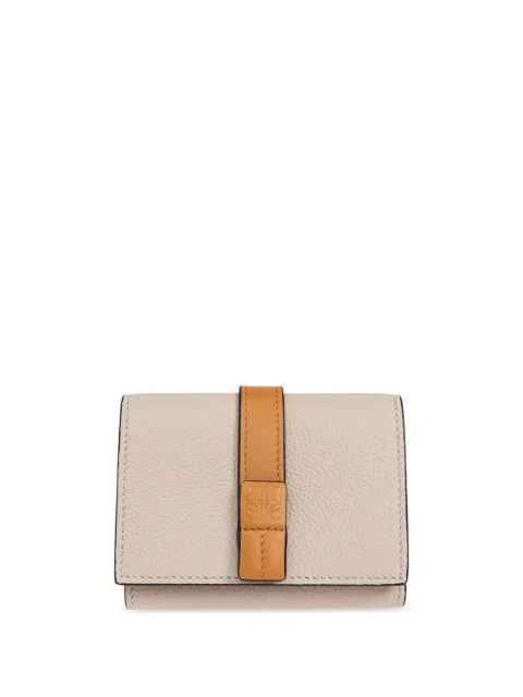 LOEWE logo-embossed leather wallet Neutrals C660TR2X03