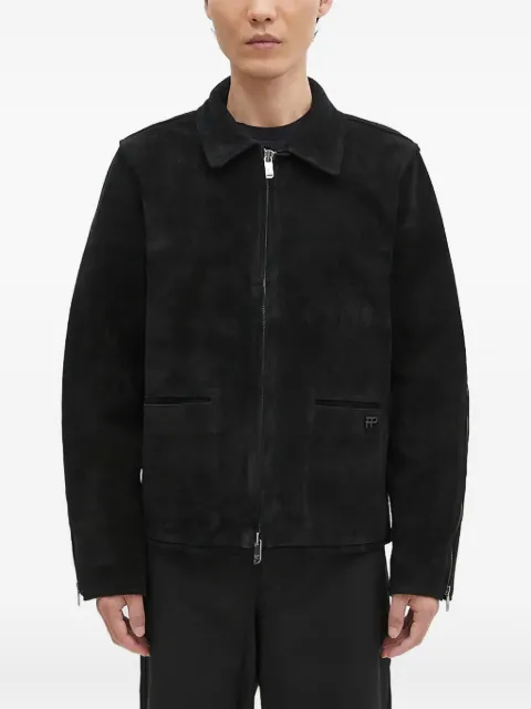 Filling Pieces suede zip-front jacket Black 75922791861