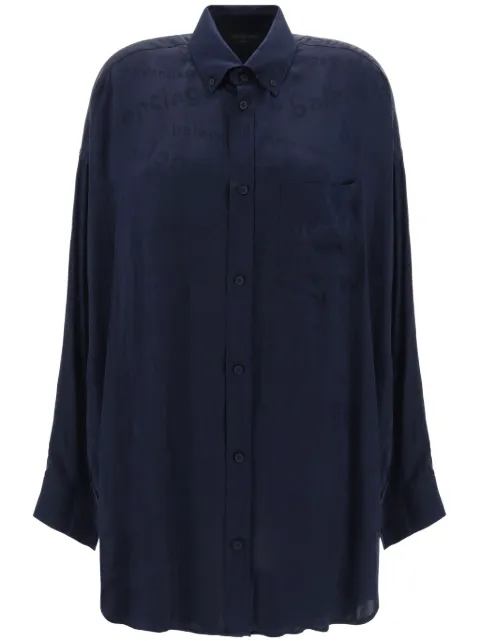 Balenciaga logo-jacquard shirt Black 773300TRN04
