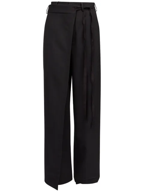 MM6 Maison Margiela single-stitch logo flared trousers Black S52KA0518M35080