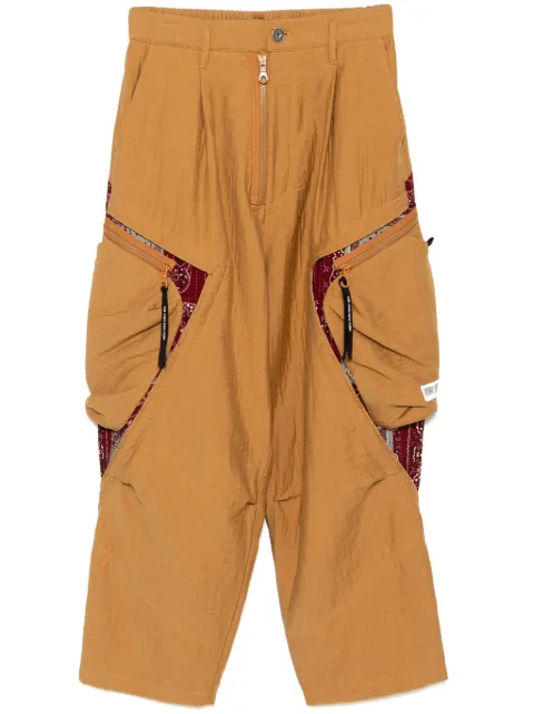 Mostly Heard Rarely Seen patch paisley cargo trousers Neutrals MH02BEB02