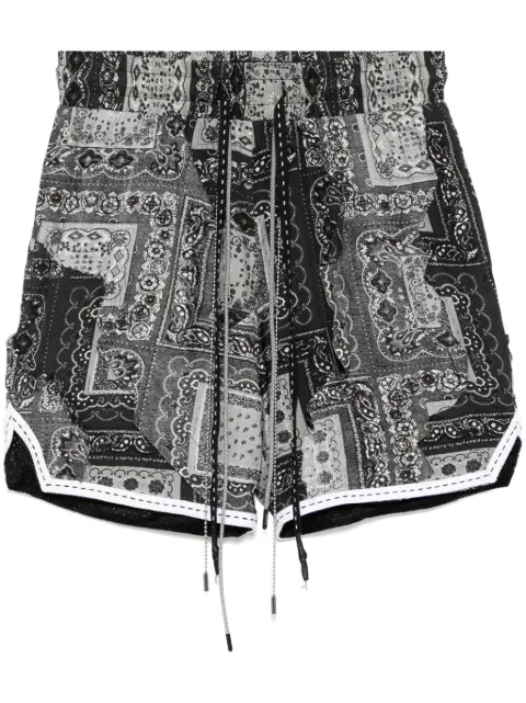 Mostly Heard Rarely Seen paisley cut-me-up shorts Grey MH02BEBS01