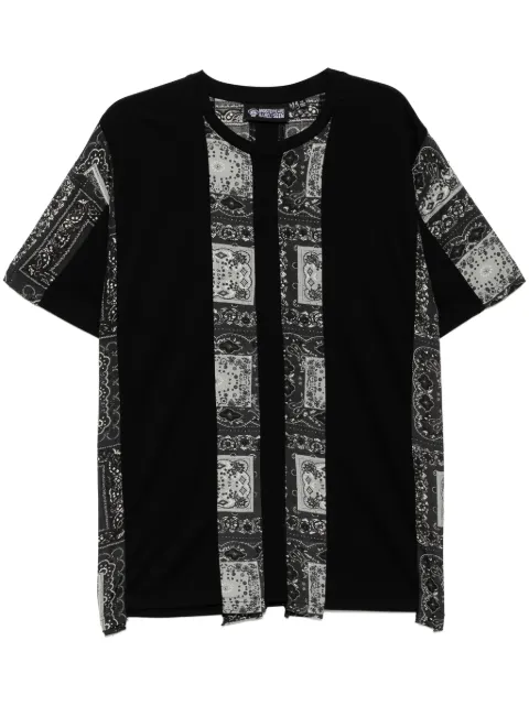 Mostly Heard Rarely Seen spliced paisley T-shirt Black MH02BET05
