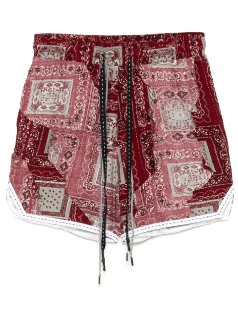 Mostly Heard Rarely Seen paisley cut-me-up shorts Red MH02BEBS02
