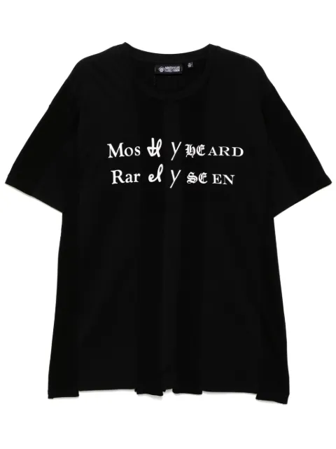 Mostly Heard Rarely Seen Spliced Luxury Mock t-shirt Black MH02BET01