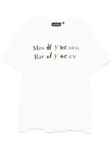 Mostly Heard Rarely Seen Spliced Luxury Mock t-shirt White MH02BET02