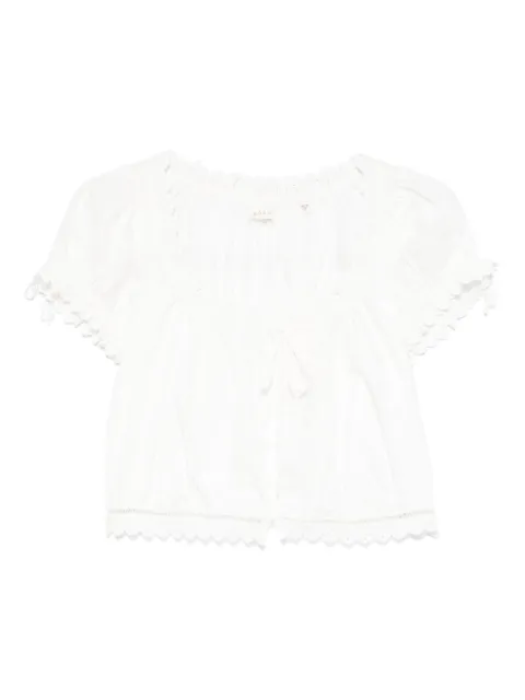 DÔEN Nera ruffled crop blouse White 2701832