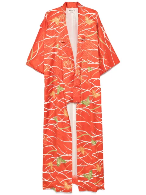 A.N.G.E.L.O. Vintage Cult 1970s pre-owned graphic-print coat Orange ANG380SW