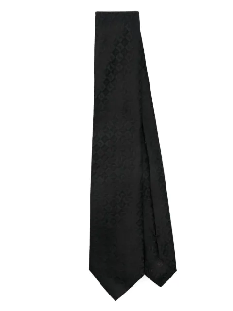 Emporio Armani logo-jacquard tie Black 3400752R612