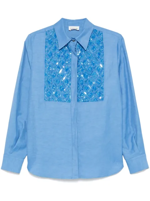 P.A.R.O.S.H. Raisa shirt Blue RAISA25D381240A