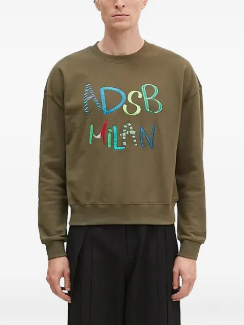 Andersson Bell embroidered cotton sweatshirt Green ATB1149U