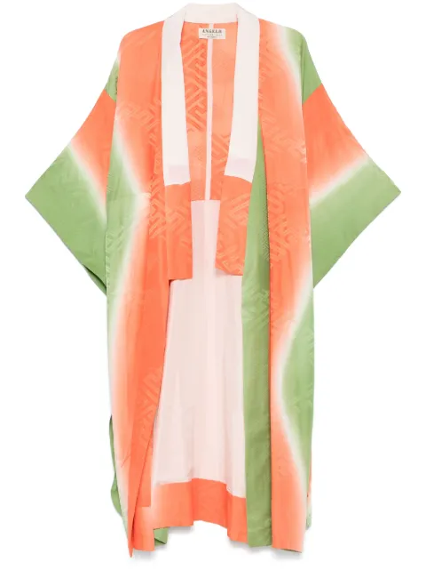 A.N.G.E.L.O. Vintage Cult 1960s pre-owned full-jacquard kimono Orange ANG600SP
