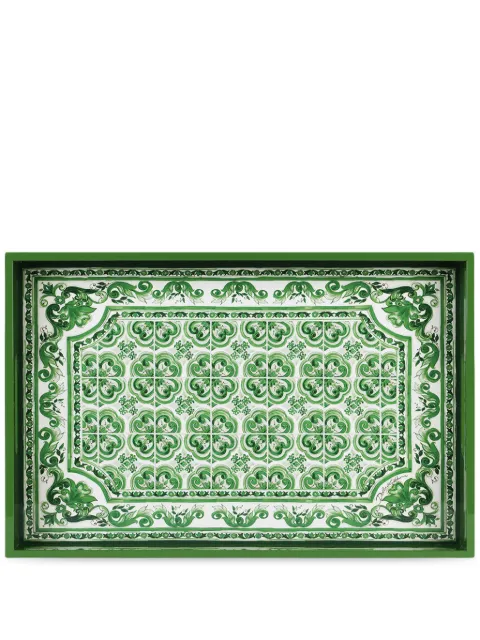 Dolce & Gabbana Maiolica tray (46cm x 30cm) White TC0107TCALRUV009