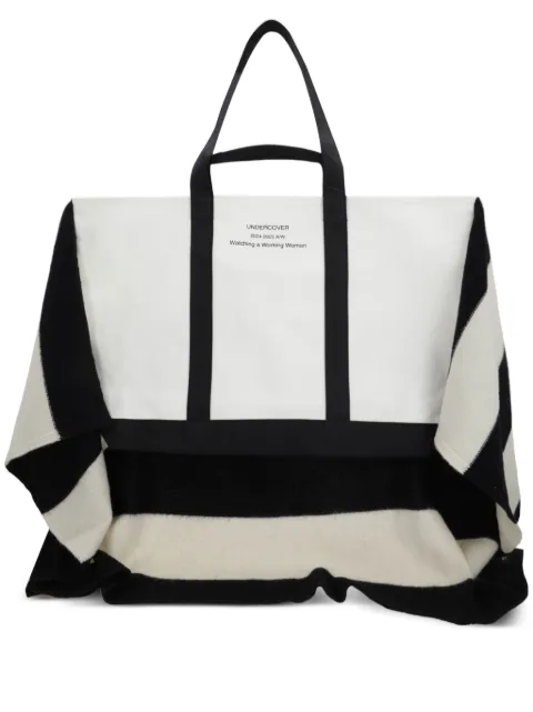 Undercover striped tote bag White UC2D1B10