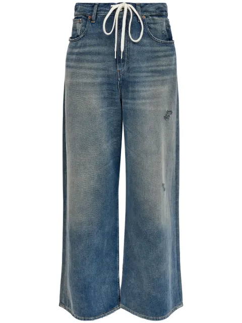 MM6 Maison Margiela drawstring-waistband wide-leg jeans Blue S52LA0246M30017