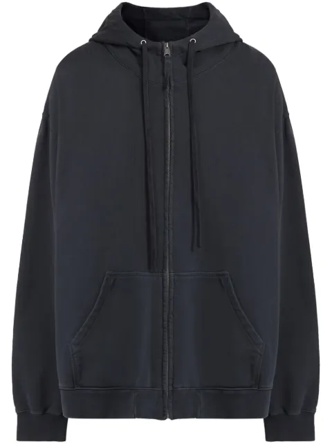 Maison Margiela zipped drawstring hoodie Black S50HG0047M25017