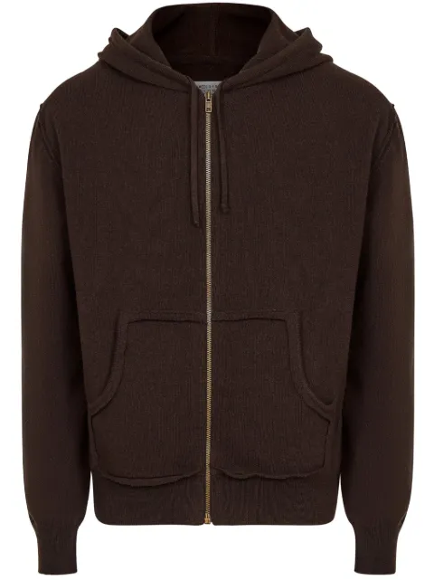 Maison Margiela zipped hoodie Brown S50GU0234M13095