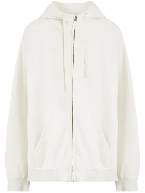 Maison Margiela zipped drawstring hoodie Neutrals S50HG0047M25017