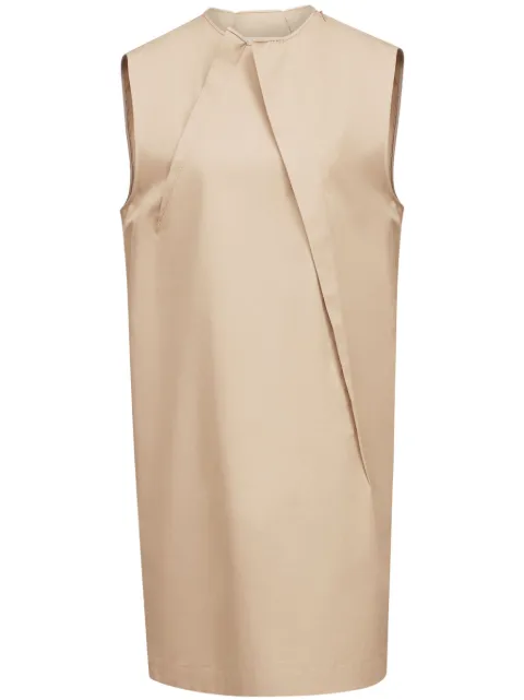 MM6 Maison Margiela pleat-detail cap sleeved dress Neutrals S52DA0056M35368