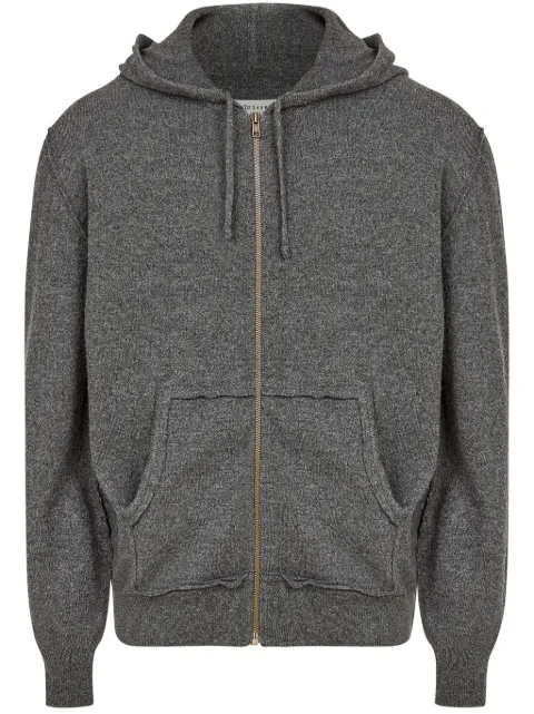 Maison Margiela brushed zipped hoodie Grey S50GU0234M13095