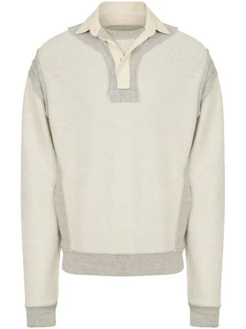 Maison Margiela textured-finish polo shirt Neutrals S50GU0227M25022