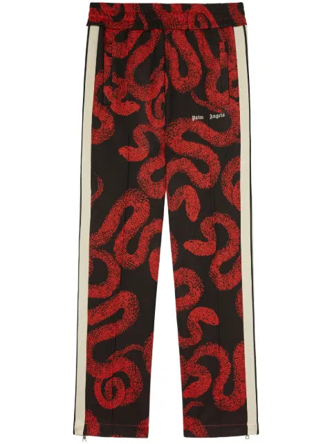 Palm Angels snake-print track pants Red PMCJ020G25FAB0012510