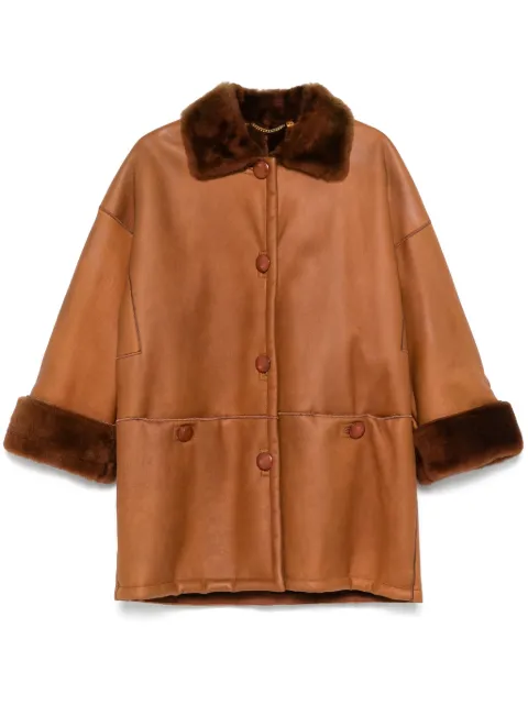 A.N.G.E.L.O. Vintage Cult 1980s pre-owned leather coat Brown ANG720SG