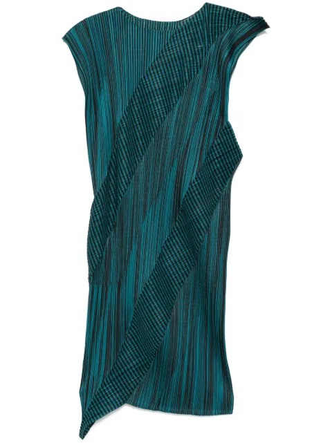 Pleats Please Issey Miyake Cosmic Rays midi dress Black PP48JH443