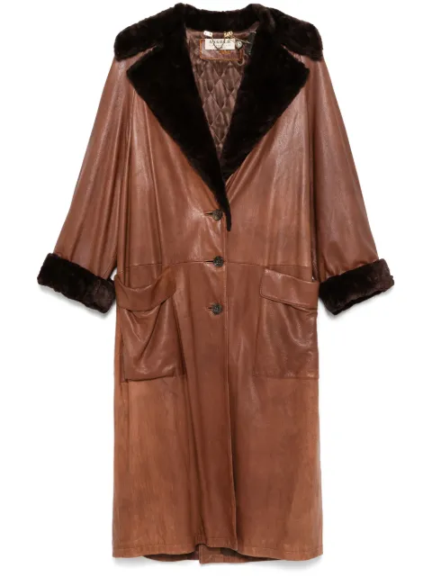 A.N.G.E.L.O. Vintage Cult 1980s pre-owned leather coat Brown ANG680SE