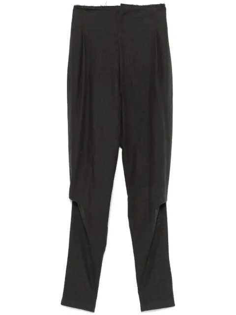 Elena Velez crepe trousers Grey EV052Y003