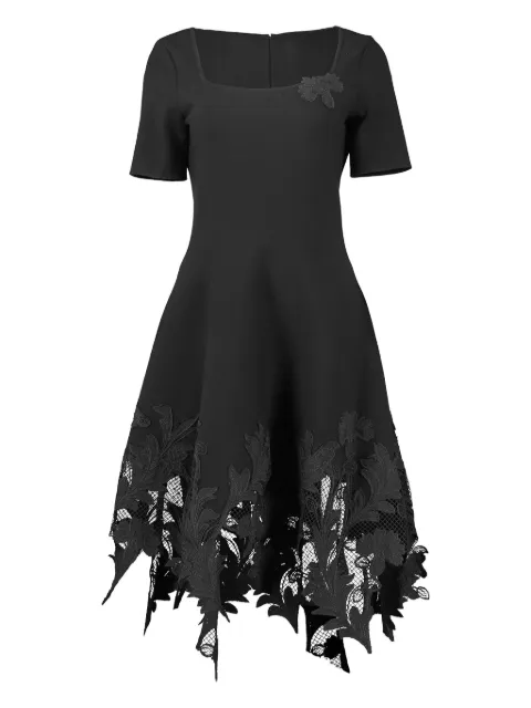 Oscar de la Renta floral-lace dress Black 24PN115ALD
