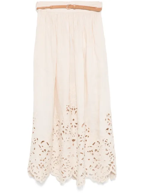 ZIMMERMANN Wylie midi skirt Neutrals 1745SRS251