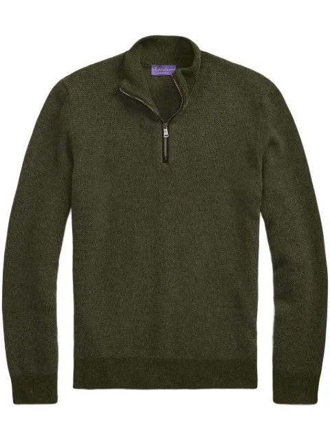 Ralph Lauren Purple Label half-zip sweater Green 790776053024