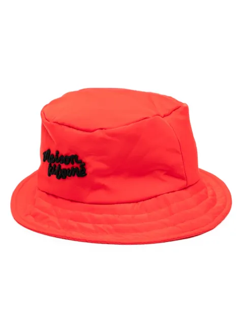 Maison Kitsuné logo-embroidered bucket hat Red NM06115WQ4035P641