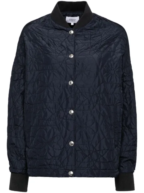 Maison Kitsuné quilted blouson Blue NW02103WQ4036P480