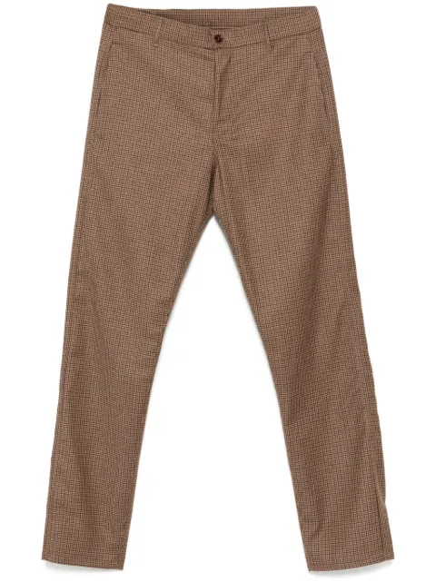 ASPESI checked chinos Brown W4ACP42P554