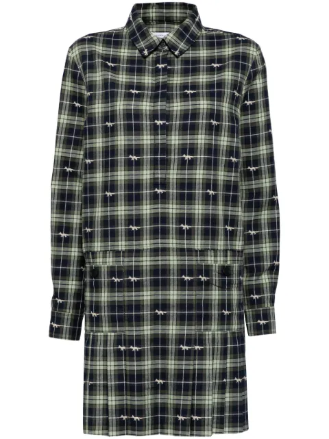 Maison Kitsuné Shrunken shirt dress Green NW01605WW0118B482