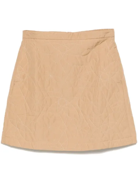 Maison Kitsuné quilted mini skirt Neutrals NW01520WQ4036P245