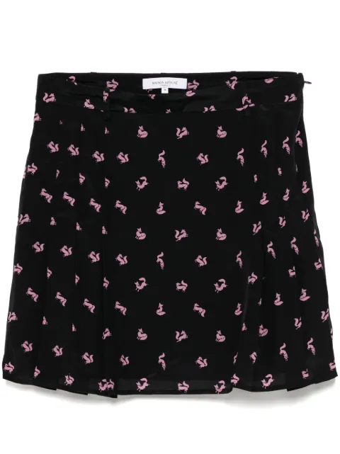 Maison Kitsuné pleated mini skirt Black NW01517WF4033P199