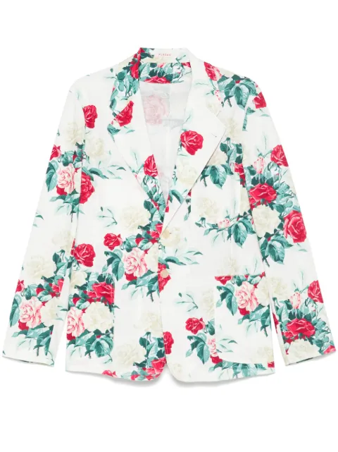 FURSAC light flower-print blazer White FHPVE00170