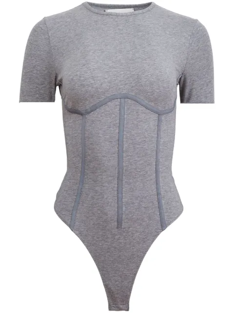 Fleur Du Mal organic-cotton T-shirt bodysuit Grey BS04200339